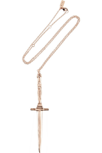 Pamela Love Rose Gold-Plated Dagger Necklace