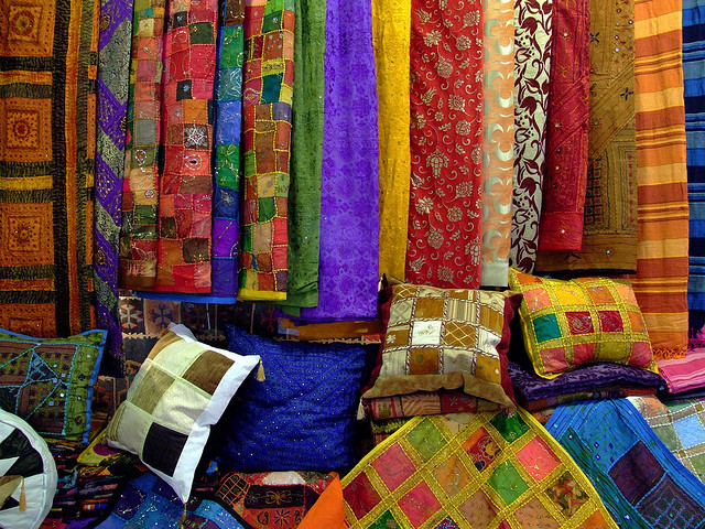 Textiles found at the Grand Bazar Istanbul Turkey