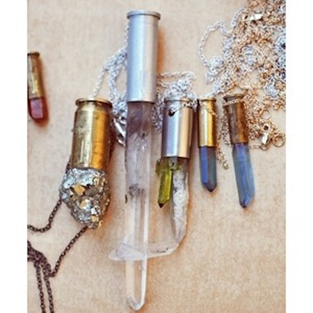 Unearthen Crystal Bullet Casing Jewelry