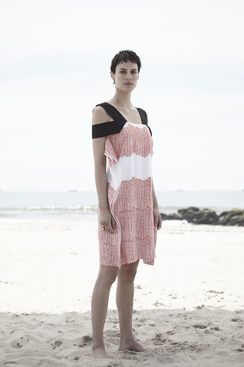 Maiyet Resort 2014 HAND BLOCK PRINTED WRAP TANK DRESS