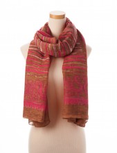 Theodora and Callum Pink Multi Belize Tie All Scarf