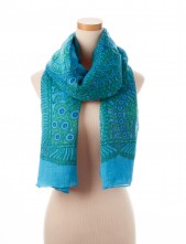 Theodora and Callum Turquoise Multi Tonga Tie All Scarf 