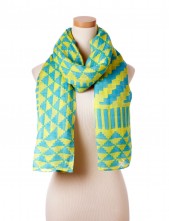 Theodora and Callum Turquoise Multi Zanzibar Tie All Scarf 