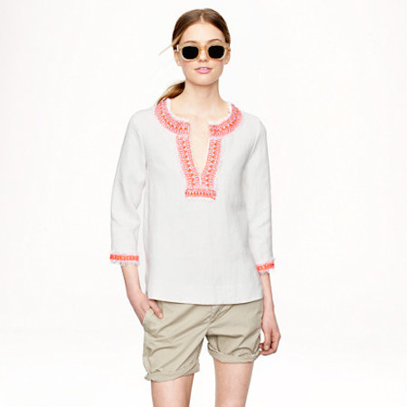 COLLECTION NEON TRIM LINEN TUNIC