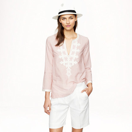 EMBROIDERED TUNIC IN STRIPE