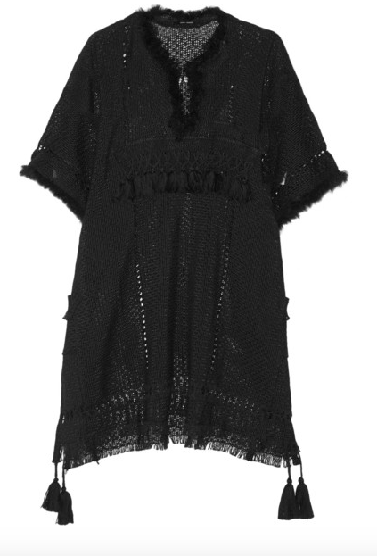 Isabel Marant Telima Fringed Open-knit Mini Dress