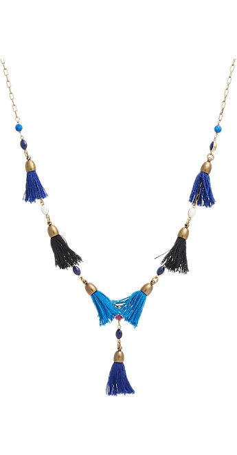 Jade & Howlite Tassel Necklace